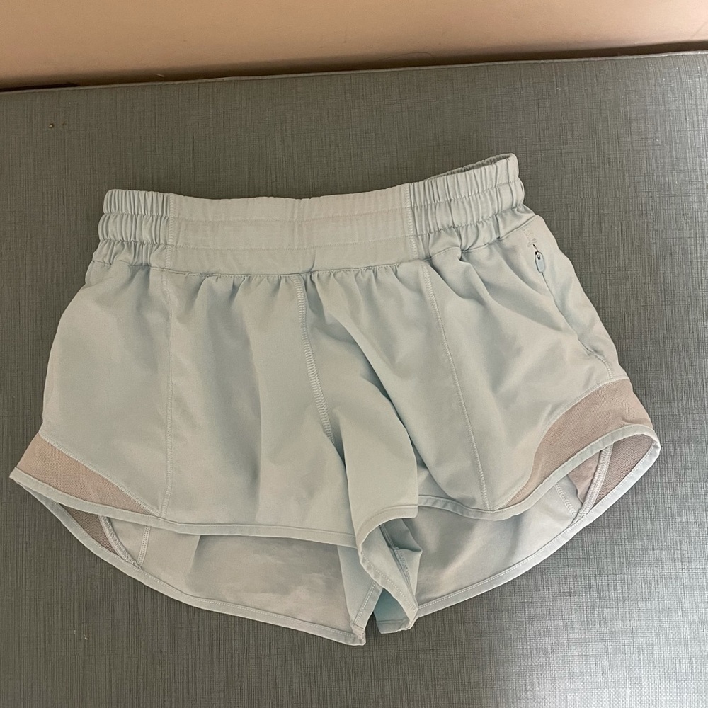 Light Blue Lululemon Hotty Hot Shorts